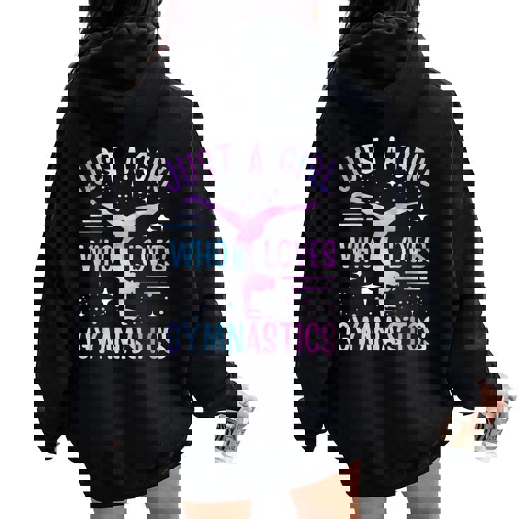Just A Girl Who Loves Gymnastics Gymnast Gymnastics Girls Women Oversized Hoodie Back Print Just A Girl Who Loves Gymnastics Gymnast Gymnastics Girls Women Oversized Hoodie Back Print