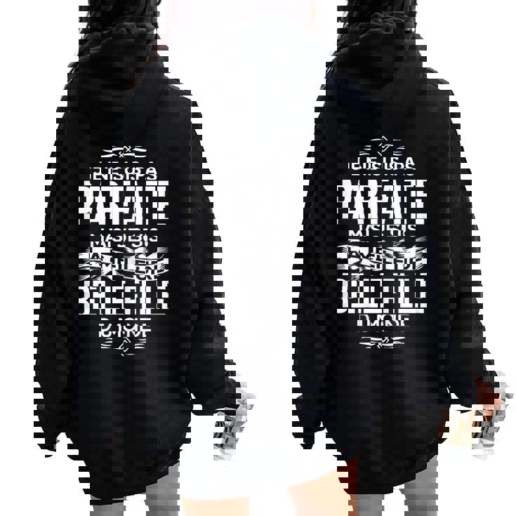 Meilleure Belle-Fille Du Monde Super Cadeau Fête Des Mères Sweat à capuche oversize pour femme avec imprimé dans le dos