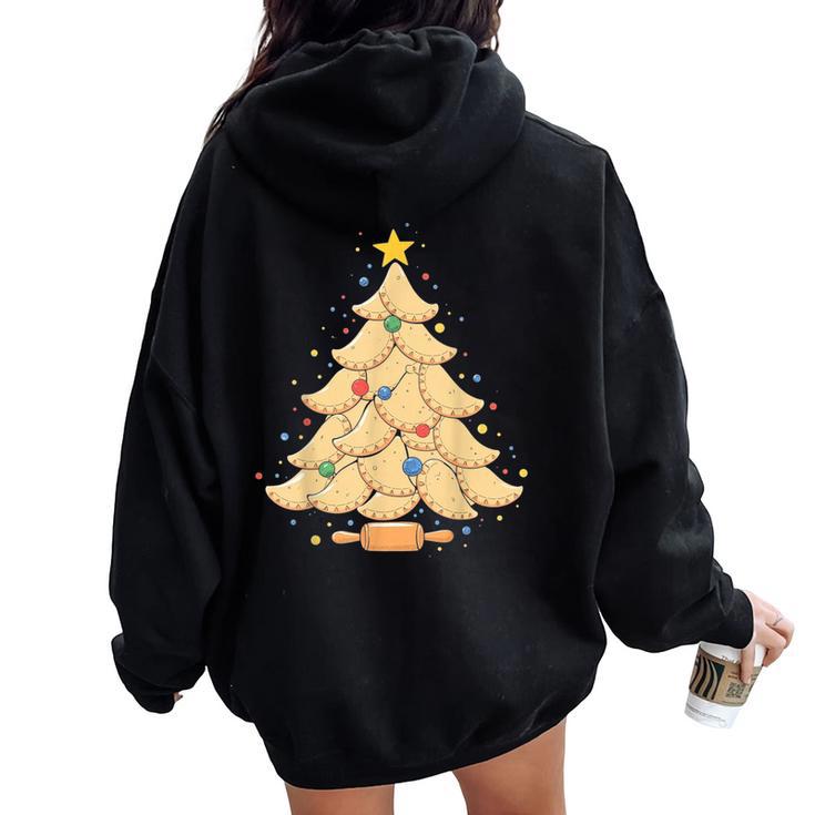 Pierogi Tree Polish Christmas Food Tee Men Women Kids Women Oversized Hoodie Back Print