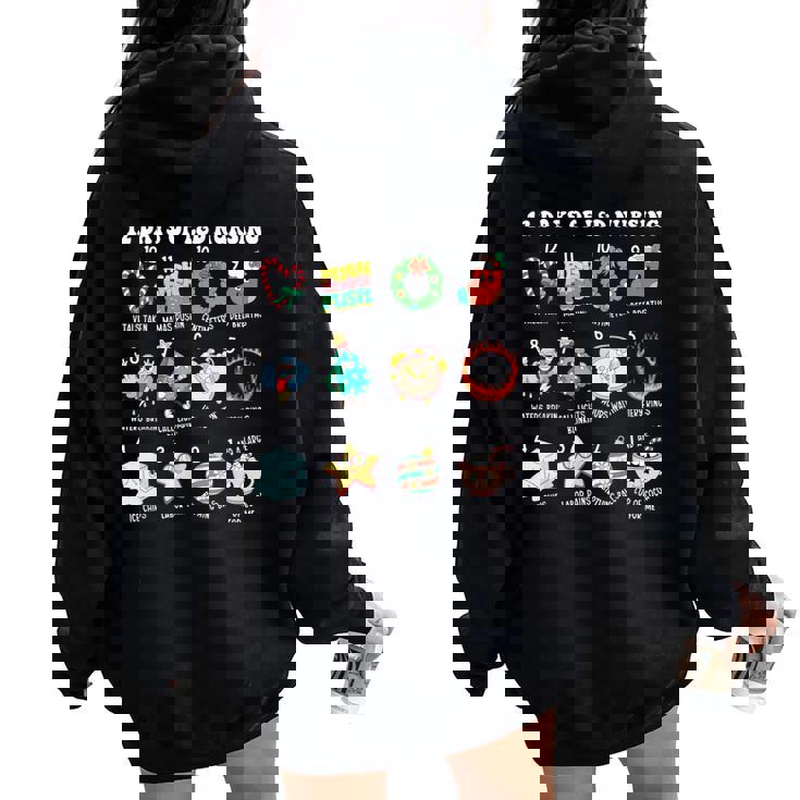 12 Days Of L&D Unit Nursing Labor & Delivery Nurse Christmas Women Oversized Hoodie Back Print
