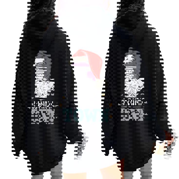 Nurse Christmas Rn Tech Medical Assistant Holiday Women Oversized Hoodie Back Print