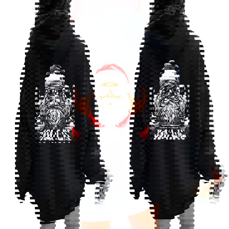 Sigma Claus Christmas Rizz Santa Rizzmas N Boy Girl Women Oversized Hoodie Back Print