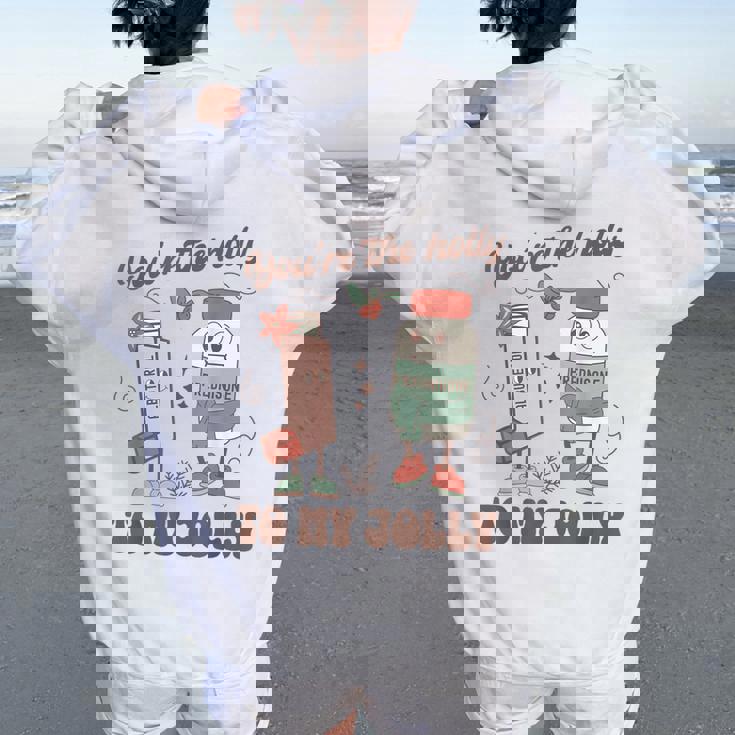 Pulmonology Nurse Christmas Family Medicine Er Icu Nurse Women Oversized Hoodie Back Print