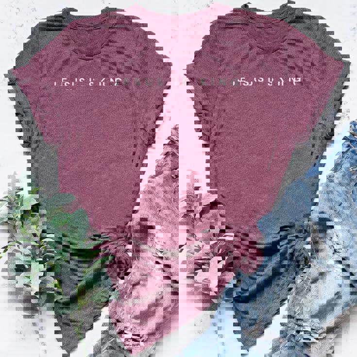 Jesus Is King Subtle Christian Minimalist Religious Bella Canvas T-shirt