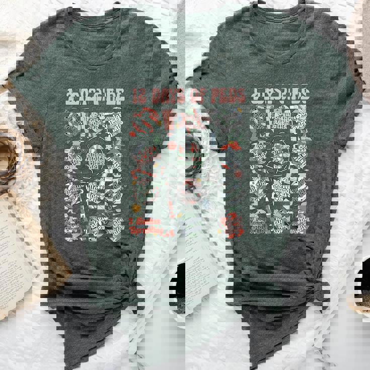 12 Days Of Peds Nurse Christmas Pediatrics Clinic Staff Bella Canvas T-shirt