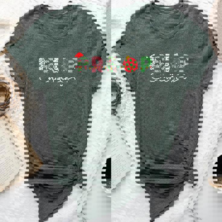 Preoperative Christmas Nurse Santa Hat Bauble Preop Nursing Bella Canvas T-shirt