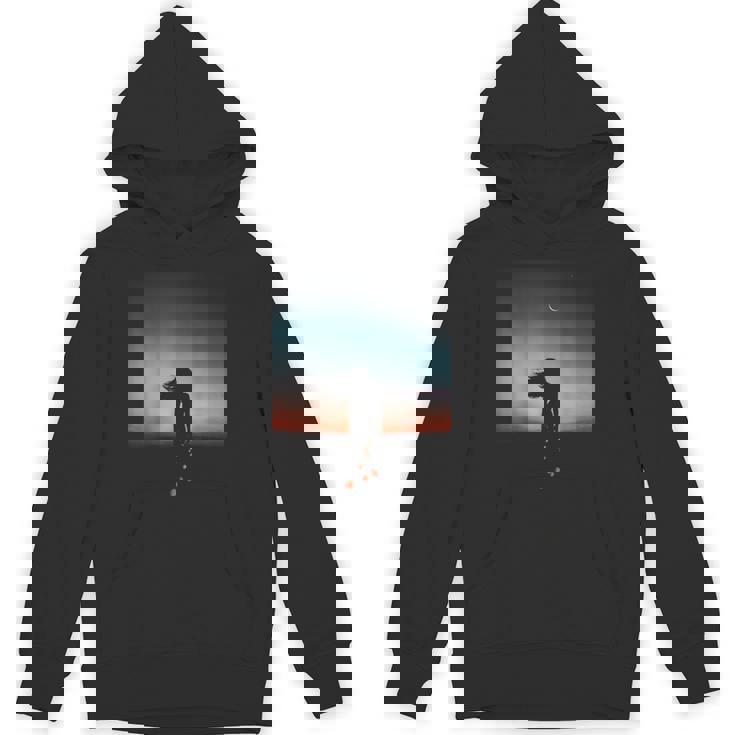 Beautiful Silhouette Sunset Lantern Festival Desert Freedom Unisex Hoodie