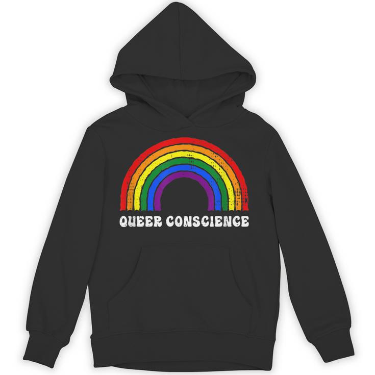 Queer Conscience Rainbow Gender Neutral Pride Androgyny Unisex Hoodie Queer Conscience Rainbow Gender Neutral Pride Androgyny Unisex Hoodie