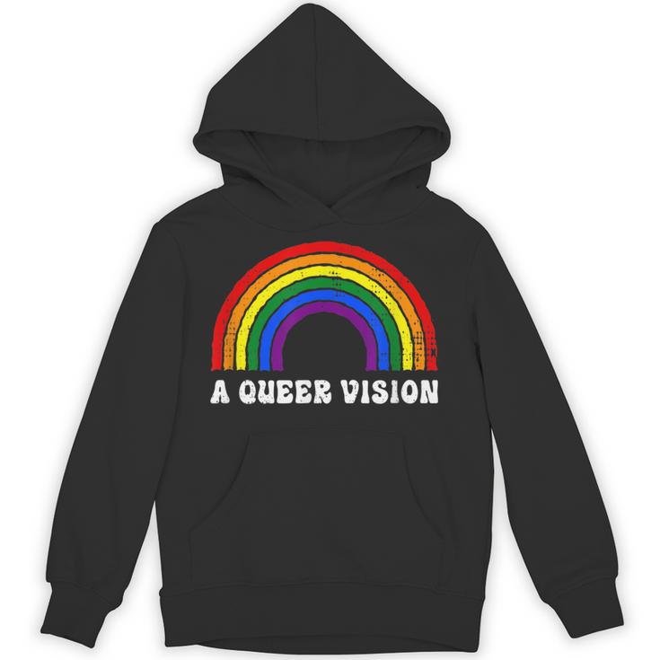 A Queer Vision Rainbow Gender Neutral Pride Androgyny Unisex Hoodie