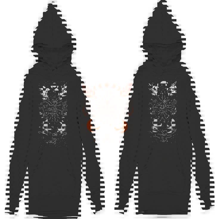 Witch Aesthetic Moon Phases Cosmic Stars Crystals & Snakes Unisex Hoodie