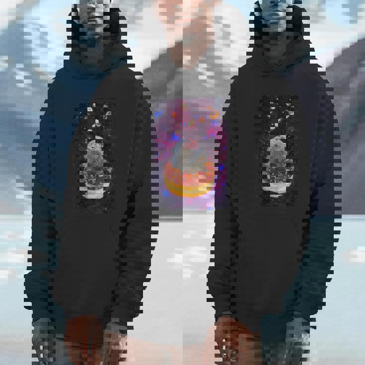 Cute Monkey In Outer Space Snow Monkey In Space Tee Unisex Hoodie