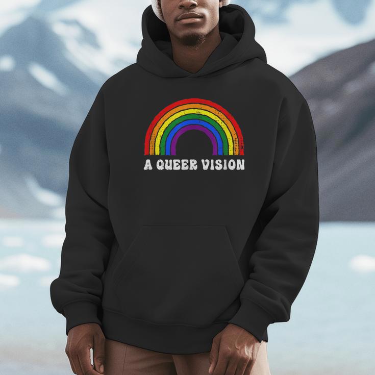 A Queer Vision Rainbow Gender Neutral Pride Androgyny Unisex Hoodie