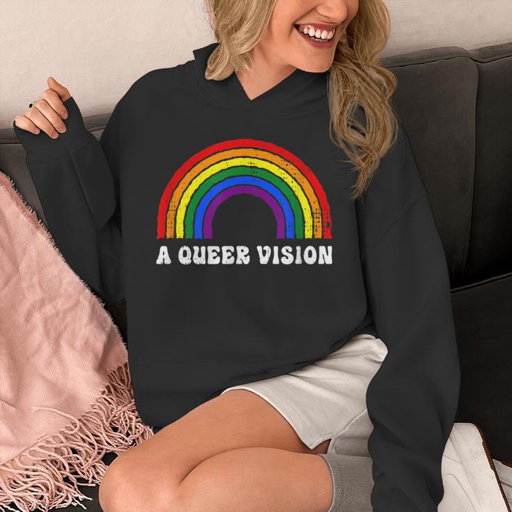 A Queer Vision Rainbow Gender Neutral Pride Androgyny Unisex Hoodie