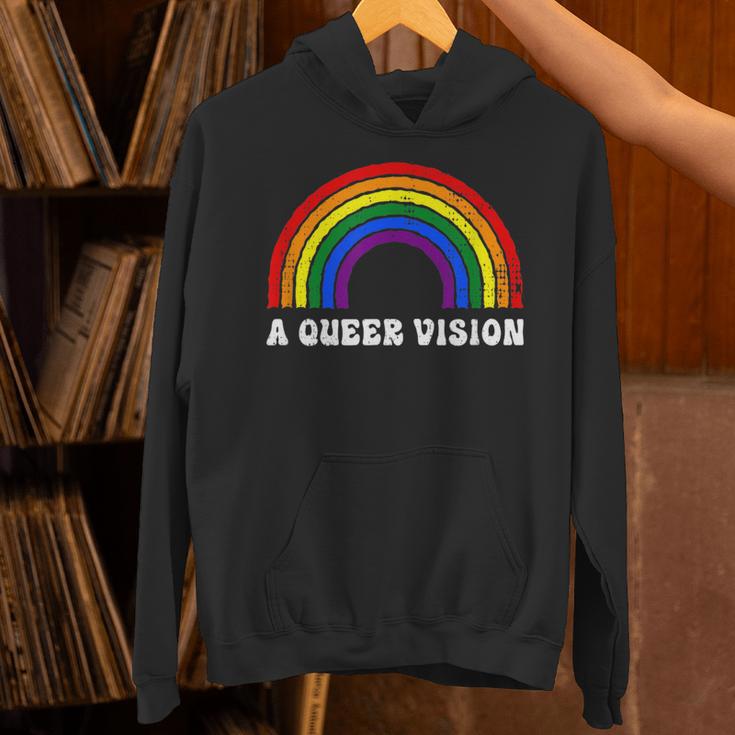 A Queer Vision Rainbow Gender Neutral Pride Androgyny Unisex Hoodie