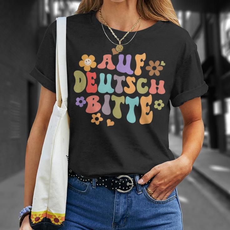 Auf Deutsch Bitte Lustige Deutsche Lehrerin German T-Shirt Geschenke für Sie