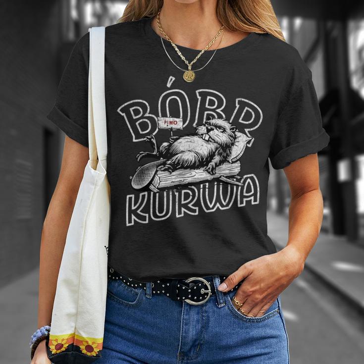 Bober Bóbr Kurwa Polish Flannelette Piwo T-Shirt Geschenke für Sie