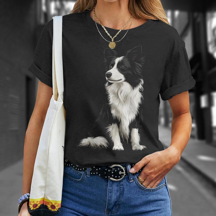 Border Collie Dog Pet Illustration Border Collie T-Shirt Geschenke für Sie