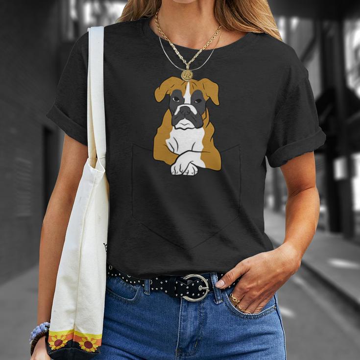 Boxer Dog In Bag Boxer Dog In Bag Dog Boxer T-Shirt Geschenke für Sie