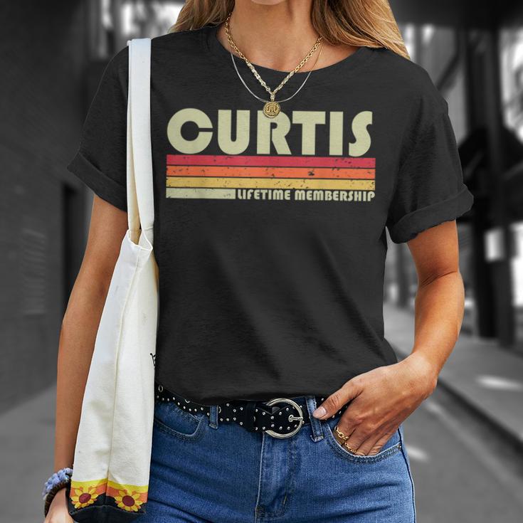 Curtis Nachname Lustiges Retrointage 80Er 90Er Geburtstag Wiedersehen T-Shirt Geschenke für Sie