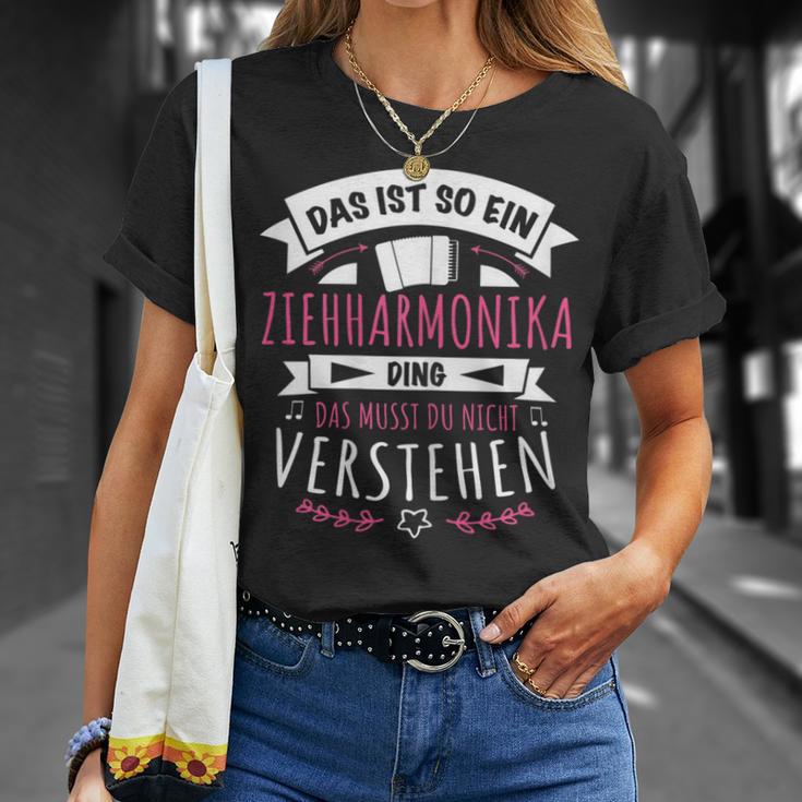 Damen Akkordeon Musiker Das Ist So Ein Ziehharmonika Ding T-Shirt Geschenke für Sie