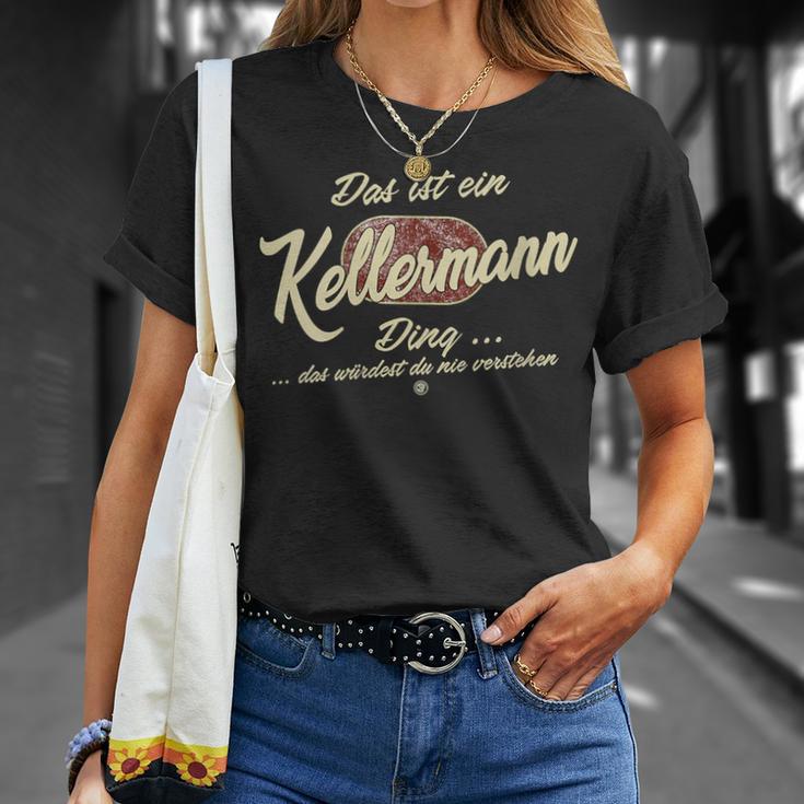 Damen Das Ist Ein Kellermann Ding Lustiges Familie Kellermann Mit-Ausschnitt T-Shirt Geschenke für Sie