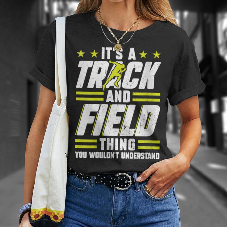 Damen Das Ist Ein Leichtathletik Ding Mit-Ausschnitt T-Shirt Geschenke für Sie