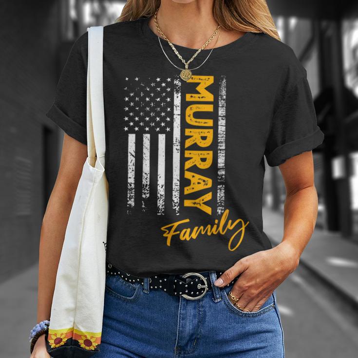 Damen Usa Murray Familienname Murray Nachname Murray Mit-Ausschnitt T-Shirt Geschenke für Sie