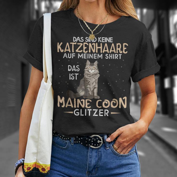 Das Sind Keine Katzenhaare Das Ist Maine Coon Glitter T-Shirt Geschenke für Sie