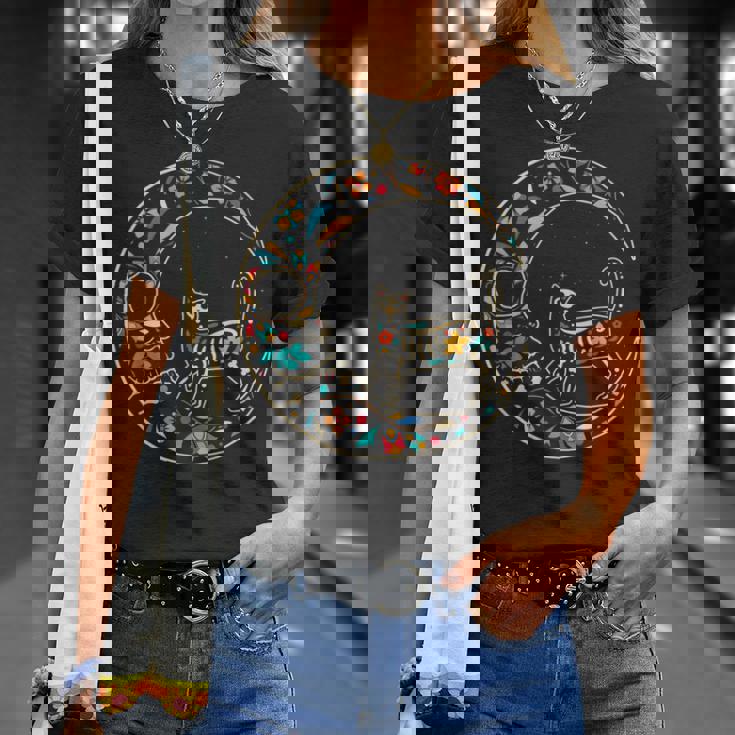Dia De Los Muertos Chat Lune T-Shirt Cadeaux pour elle