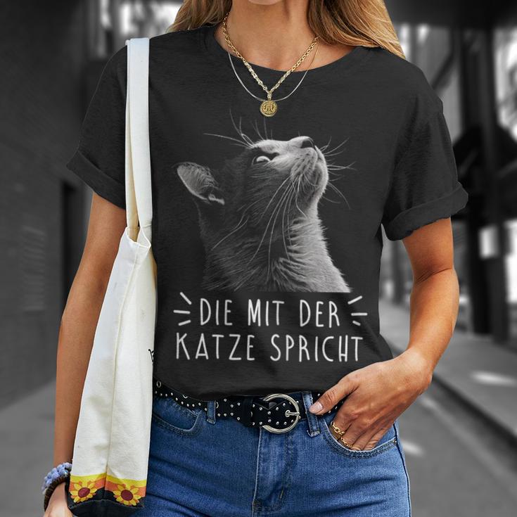 Die Mit Der Katze Sprechen T-Shirt Geschenke für Sie