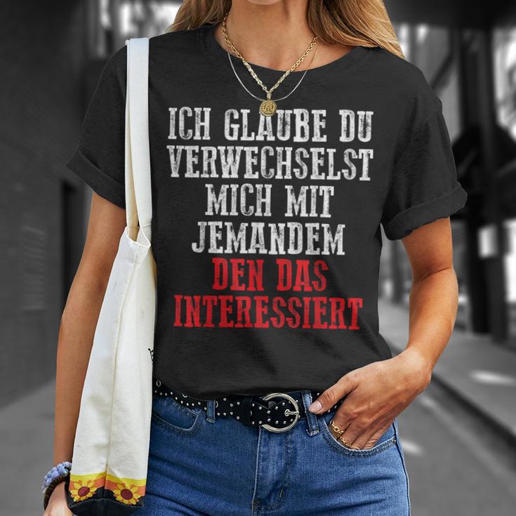 Duerwechselst Mich Den Das Interessiert T-Shirt Geschenke für Sie