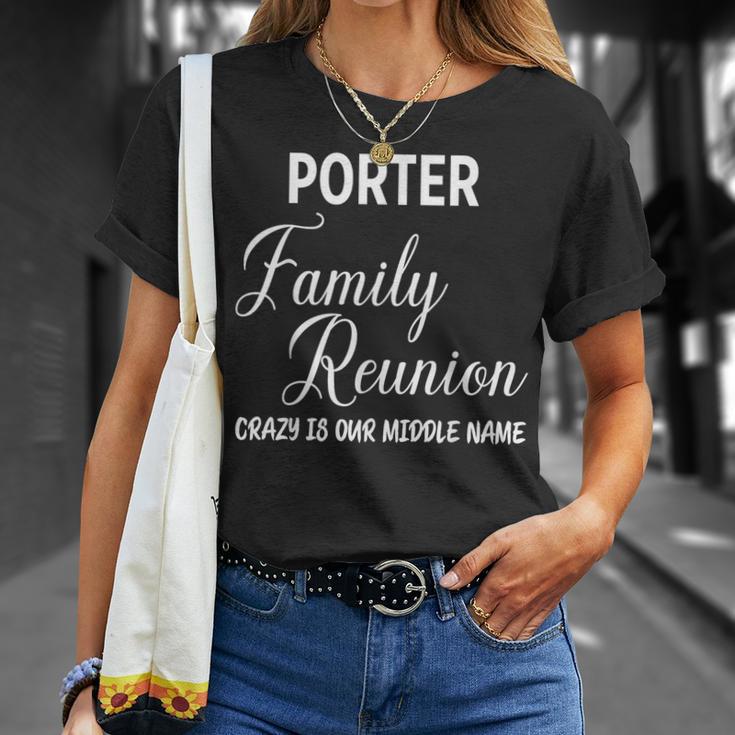 Family Name Porter Reunion Last Name Tag T-Shirt Geschenke für Sie