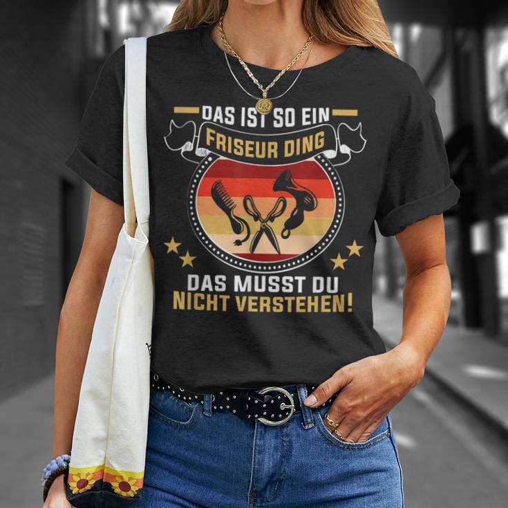 Frisörsalon Das Ist So Ein Friseur Ding Stylisting Frisörin T-Shirt Geschenke für Sie