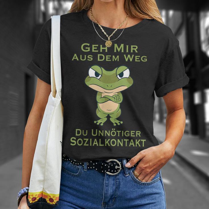 Frog Geh Mir Aus Dem Weg Du Unnötiger Sozialkontakt Geh Mir Aus T-Shirt Geschenke für Sie