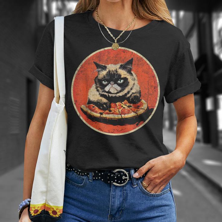 Cat Pizzaintage T-Shirt Geschenke für Sie