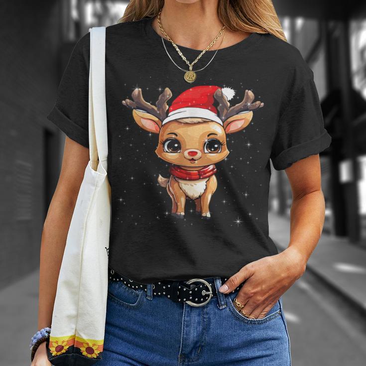 Rentier Weihnachts Red Nose Children's Women's T-Shirt Geschenke für Sie