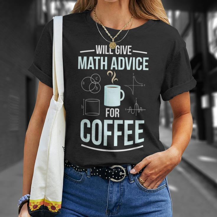 Gibt Mathe-Tipps Zum Kaffee Math Teacher T-Shirt Geschenke für Sie