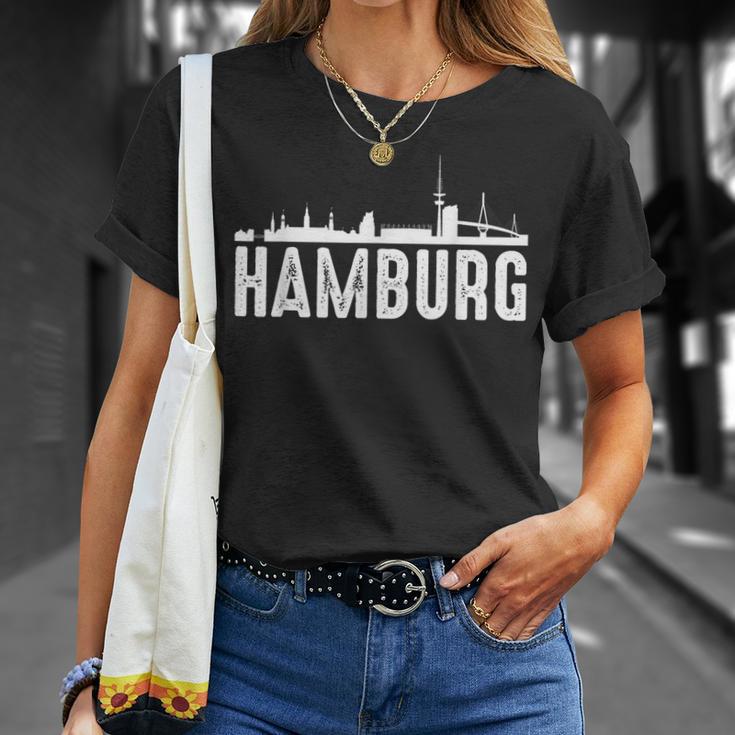 Hamburg Skyline City For Hamburg T-Shirt Geschenke für Sie