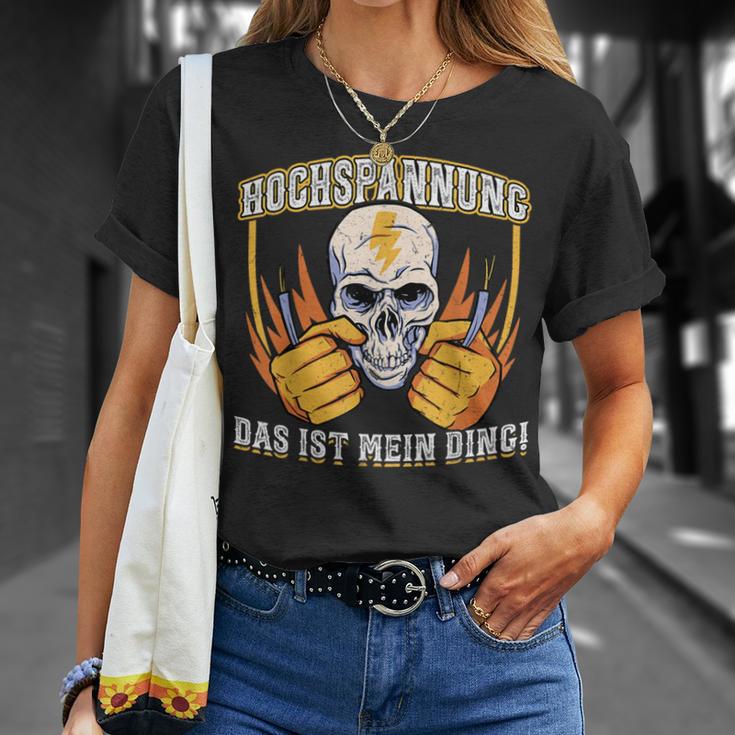 Hochspannung Das Ist Mein Ding Elektriker T-Shirt Geschenke für Sie