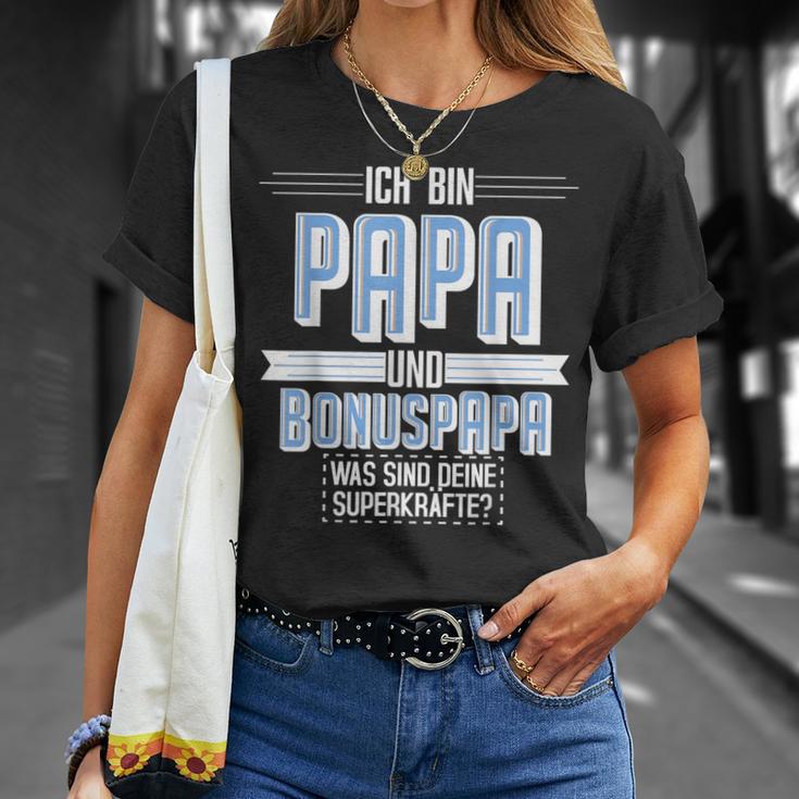 Ich Bin Papa Und Bonuspapa Was Sind Dein Superkraft I'm T-Shirt Geschenke für Sie