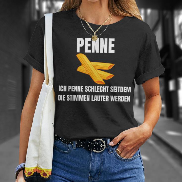 Ich Penne Schlecht Seit Dem Die Stimmen Lauter Werden Werden T-Shirt Geschenke für Sie