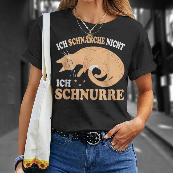 Ich Schnarche Nicht Ich Schnurre Katzen Official Sleep T-Shirt Geschenke für Sie