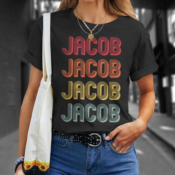 Jacob Geschenk Nachname Lustig Retrointage 80Er Jahre Geburtstagstreffen T-Shirt Geschenke für Sie