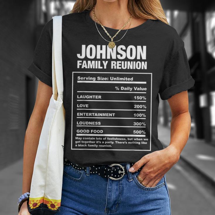 Johnson Familientreffen Nachname Afrikanischer Amerikanischer Nachname T-Shirt Geschenke für Sie