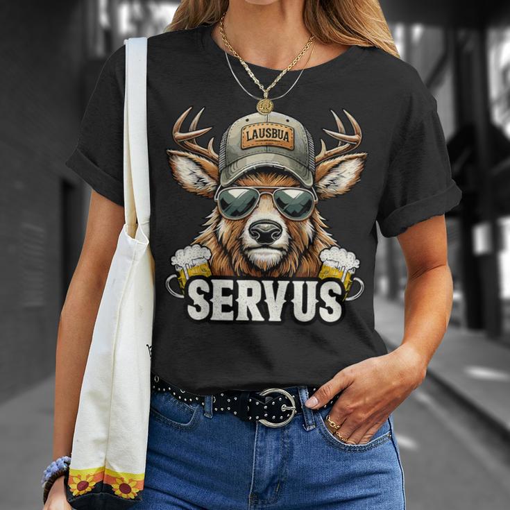 Lausbua Costume Oktoberfest Deer Servus T-Shirt Geschenke für Sie