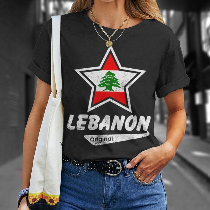 Lebanon Original Proud Lebanese Flag Lebanon T-Shirt Geschenke für Sie