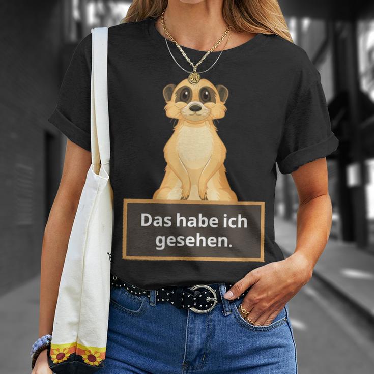 Lehrer Das Habe Ich Gesehen Erdmännchen Saying T-Shirt Geschenke für Sie