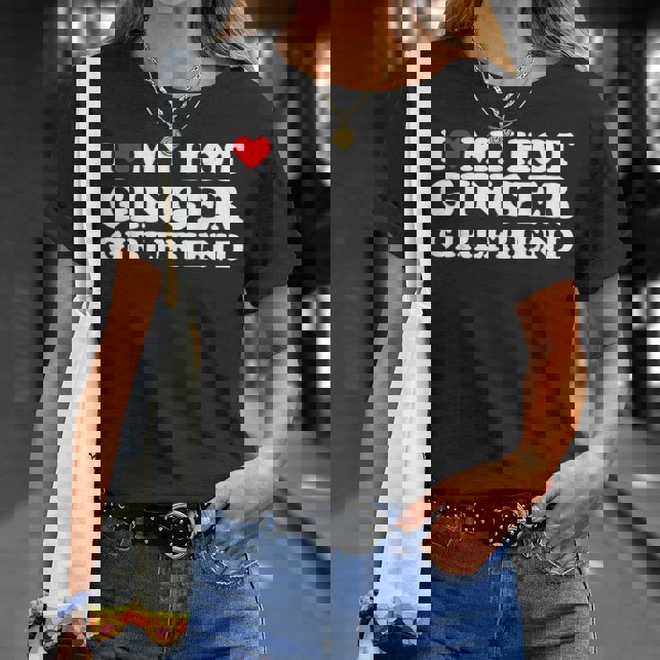 I Love My Ginger Girlfriend I Heart My Hot Girlfriend Bf T-Shirt Gifts for Her