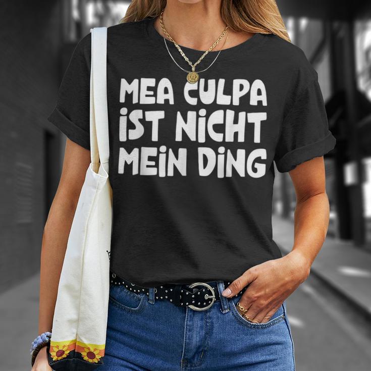 Mea Culpa Ist Nicht Mein Ding Schröder Satire Ex Kanzler T-Shirt Geschenke für Sie