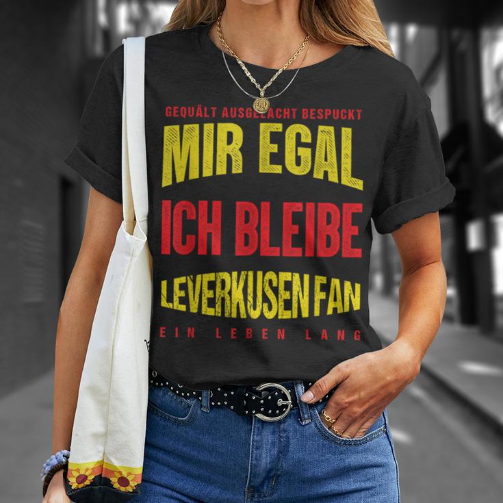 Mir Egal Ich Bleibe Leverkusen Fan Football Fan Club T-Shirt Geschenke für Sie